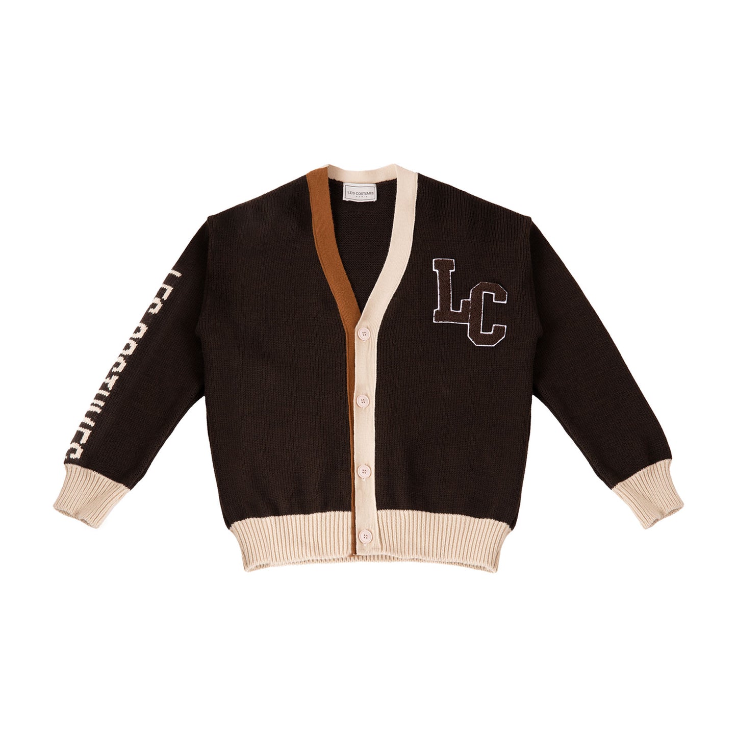 Cardigan con scollo a V e rifiniture doppio colore