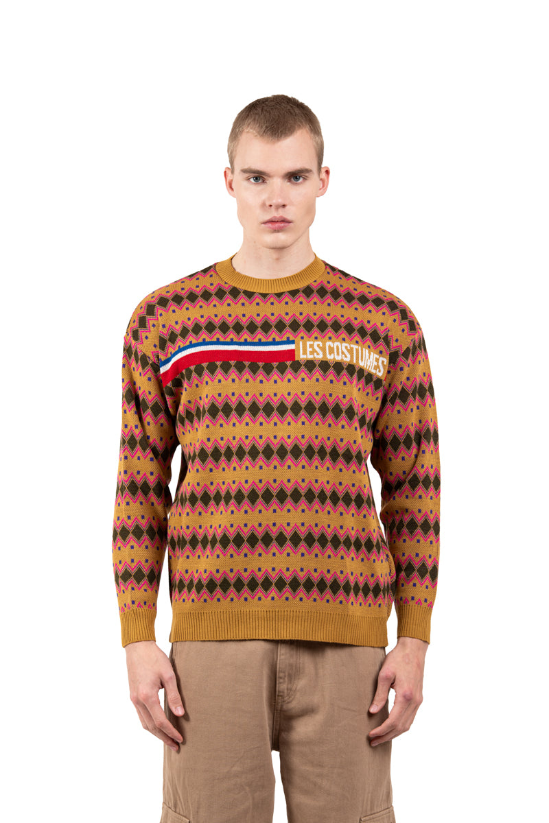 Pullover con ricamo e logo frontale