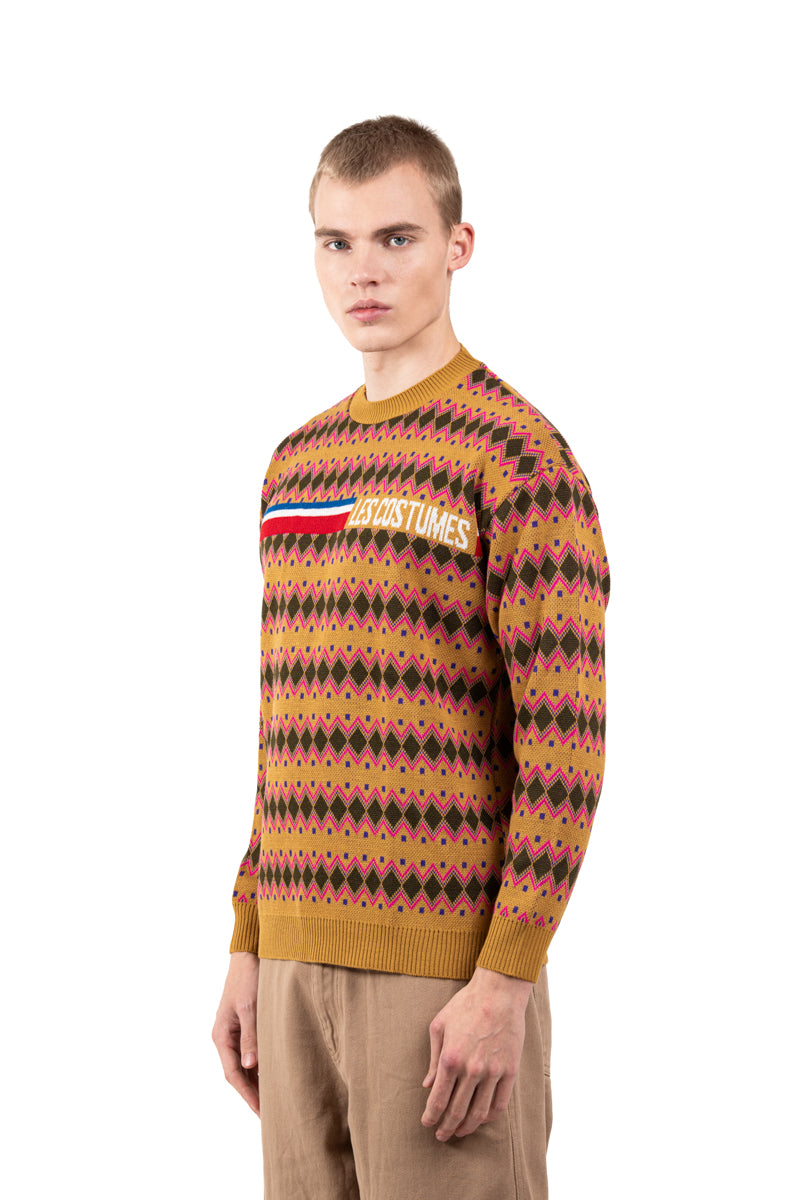 Pullover con ricamo e logo frontale