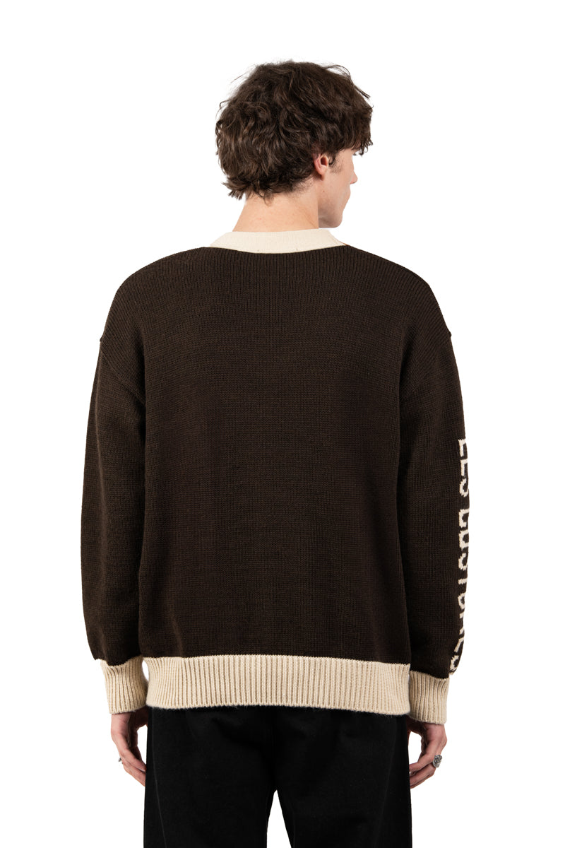 Cardigan con scollo a V e rifiniture doppio colore