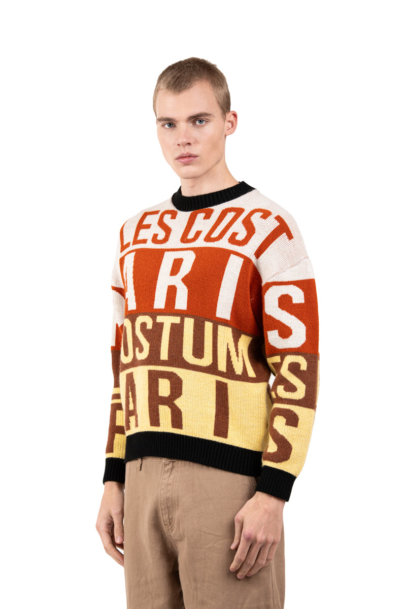 Pullover girocollo lettering all over