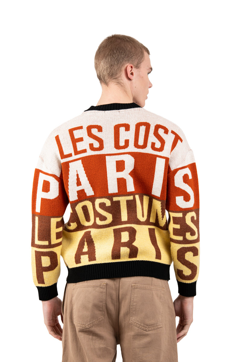 Pullover girocollo lettering all over