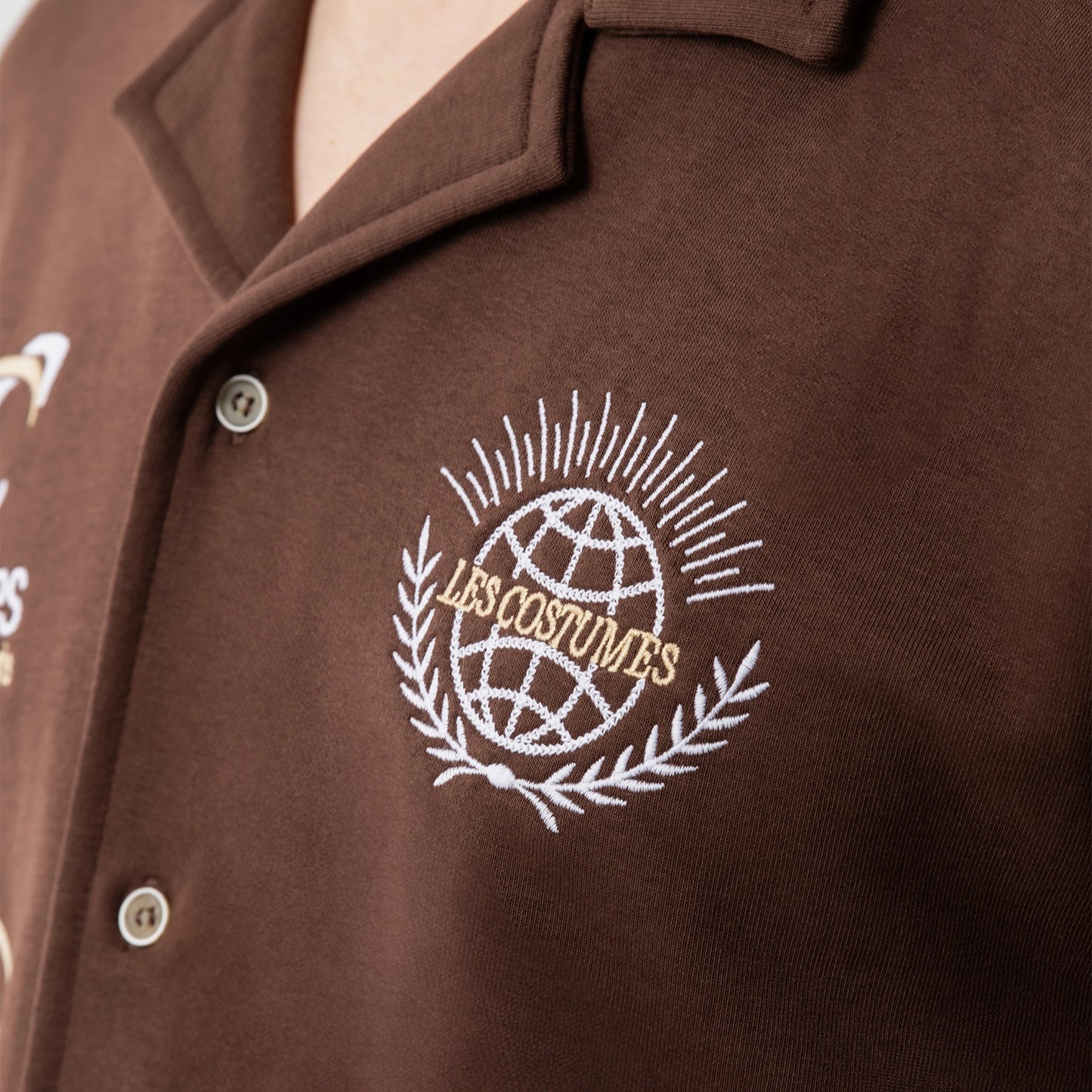 Camicia in felpa con ricami e stampe