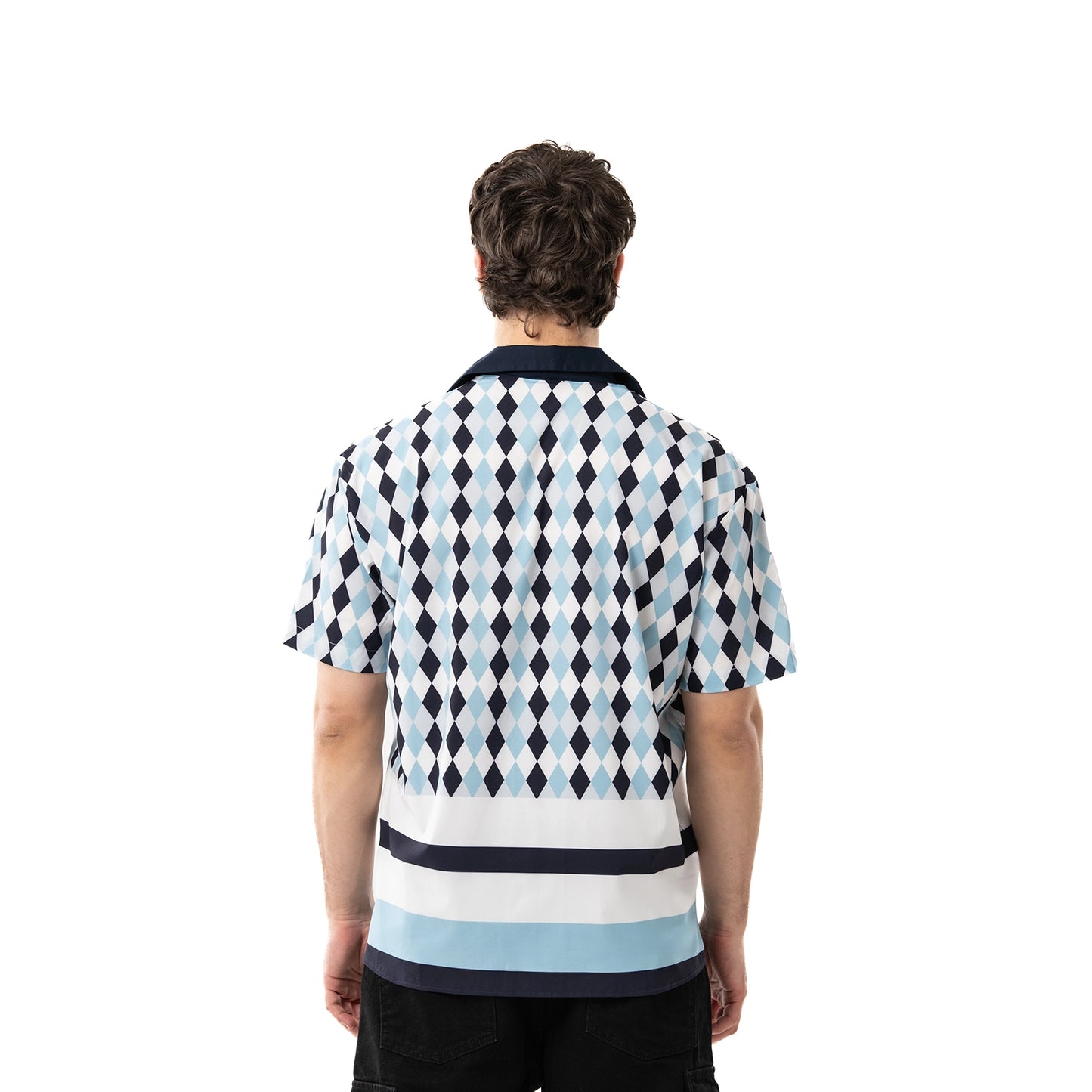 Camicia con pattern rombi all over