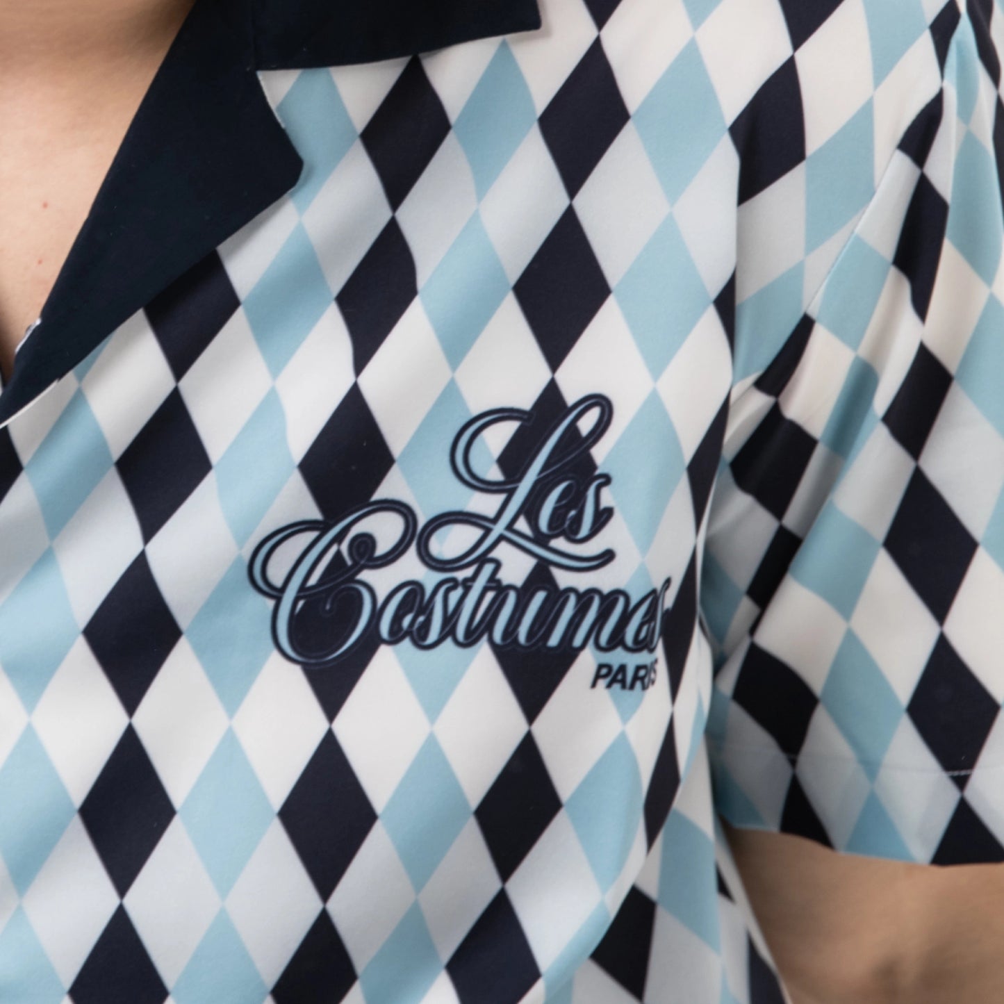 Camicia con pattern rombi all over