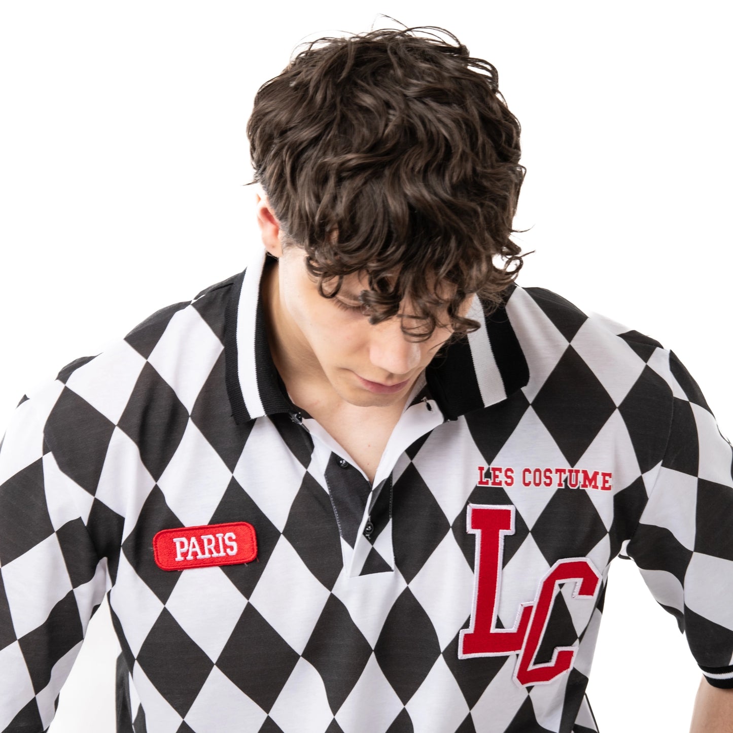 Camicia a maniche corte con pattern all over