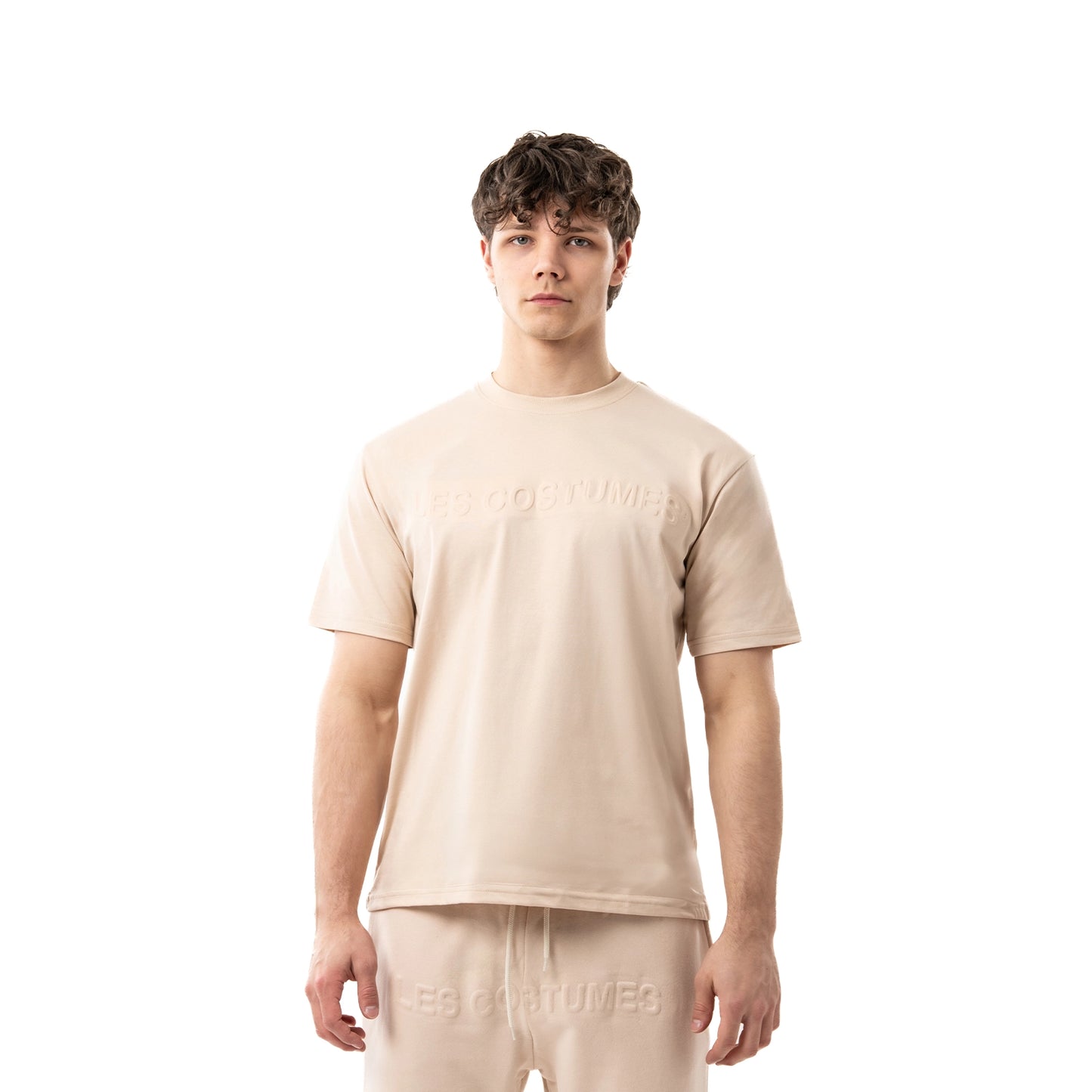 T-shirt con stampa rilievo davanti