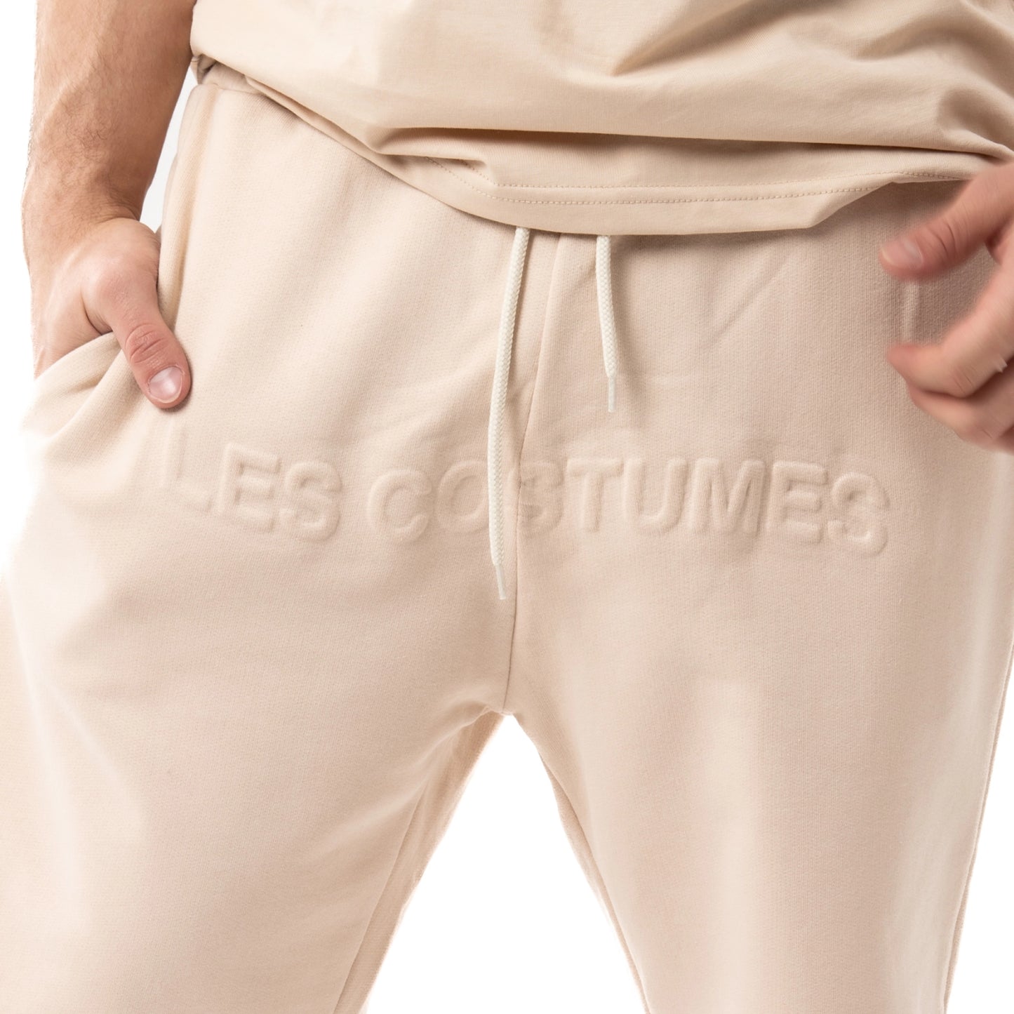 Jogger con stampa embossed
